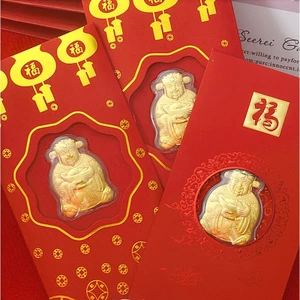 Lì xì thần tài đỏ mạ vàng may mắn tài lộc ngày vía thần tài , món quà ý nghĩa cho tết 2025 cực ý nghĩa