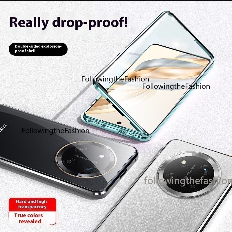 Ốp Lưng Cho OPPO Reno 15 5G 2025 Oppo Reno15 Reno15 Pro 4G 5G Ốp Điện Thoại 360° Kim Loại Từ Tính Chống Sốc Full Vòm HD Kính Cường Lực Bảo Vệ Ống Kính Máy Ảnh Flip Lock Cover