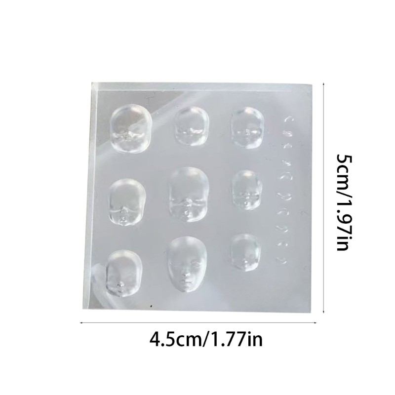 Khuôn Silicon Móng Tay Nghệ Thuật Thời Trang, Đầu Búp Bê, Dụng Cụ Làm Đồ Trang Sức