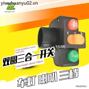 Công tắc kết hợp xe điện Ba tốc độ Khởi động trái phải Tín hiệu còi Pin xe ba-