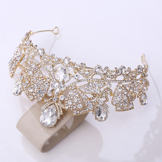 Vương Miện Công Chúa Trưởng Thành Với Kim Cương Giả Cưới Full Lấp Lánh Vương Miện Rỗng Cho Cô Dâu Phù Dâu Trang Phục Công Chúa