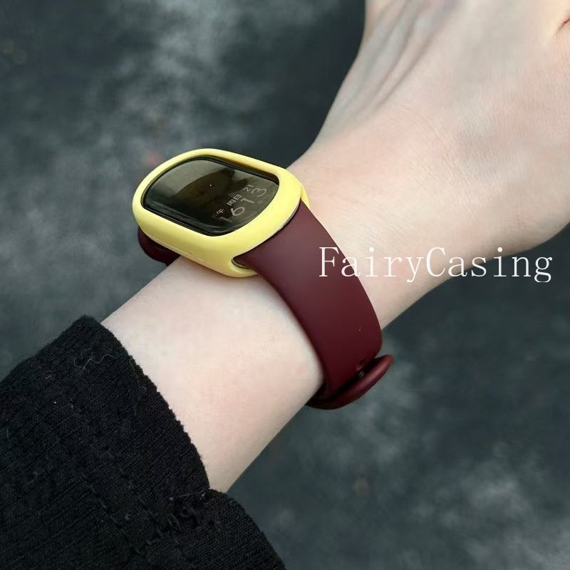 Không có đồng hồ - Dây đeo cho Xiaomi Mi Band 10 9 8 NFC Vòng đeo tay Silicon Cổ tay Miband 9 Phiên bản gốm Dây đeo thể thao thay thế