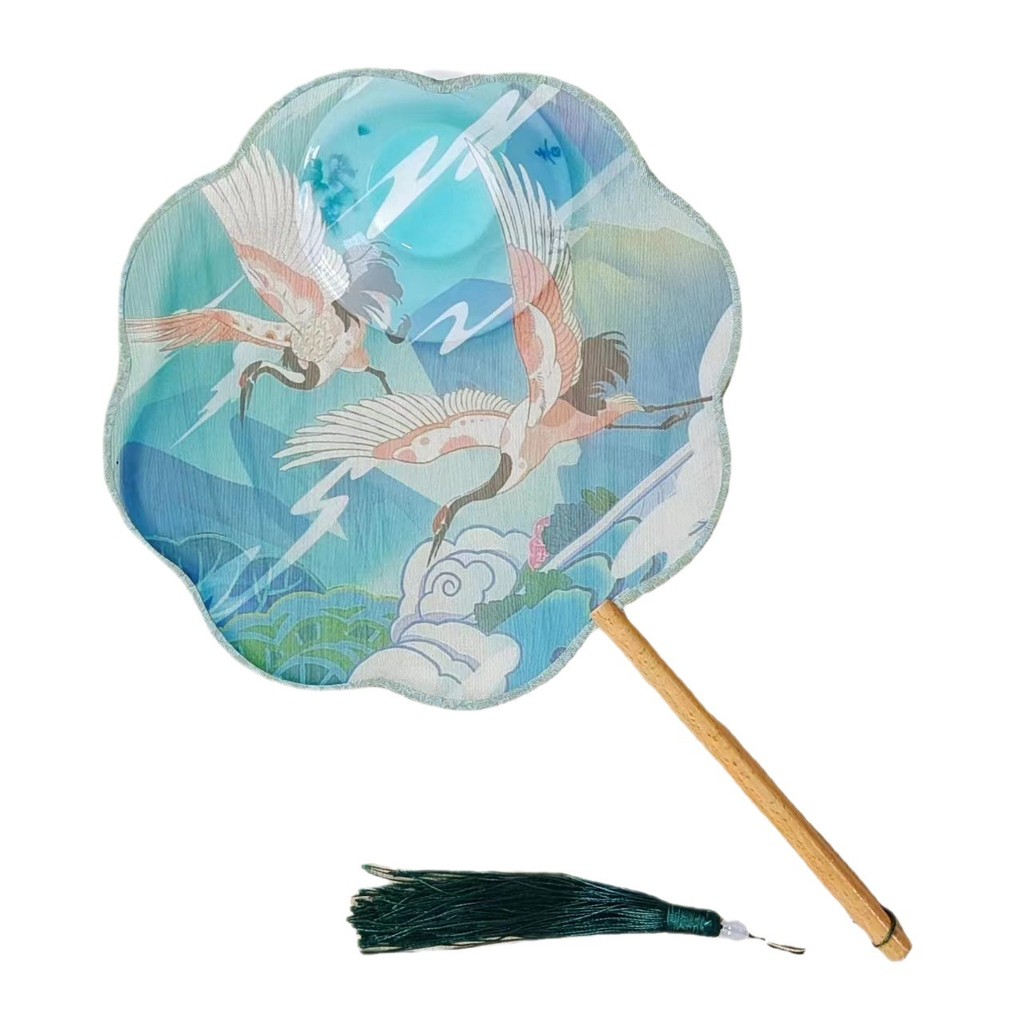 Lụa Bán Trong Suốt In Hình Cổ Phong Cách Nhóm Quạt Phong Cách Trung Hoa Cổ Điển Quạt Nữ Hanfu Phong Cách Trung Hoa Nhóm Quạt Khiêu Vũ 2026.1.1