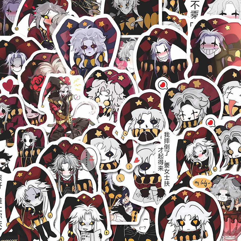60 Chiếc HOT The Freak Circus Pierrot Harlequin Jester Anime Dán DIY Trang Trí Laptop Vali Điện Thoại Notebook Nhãn Văn Phòng Phẩm Miếng Dán Chống Thấm Nước Miếng Dán Đồ Chơi