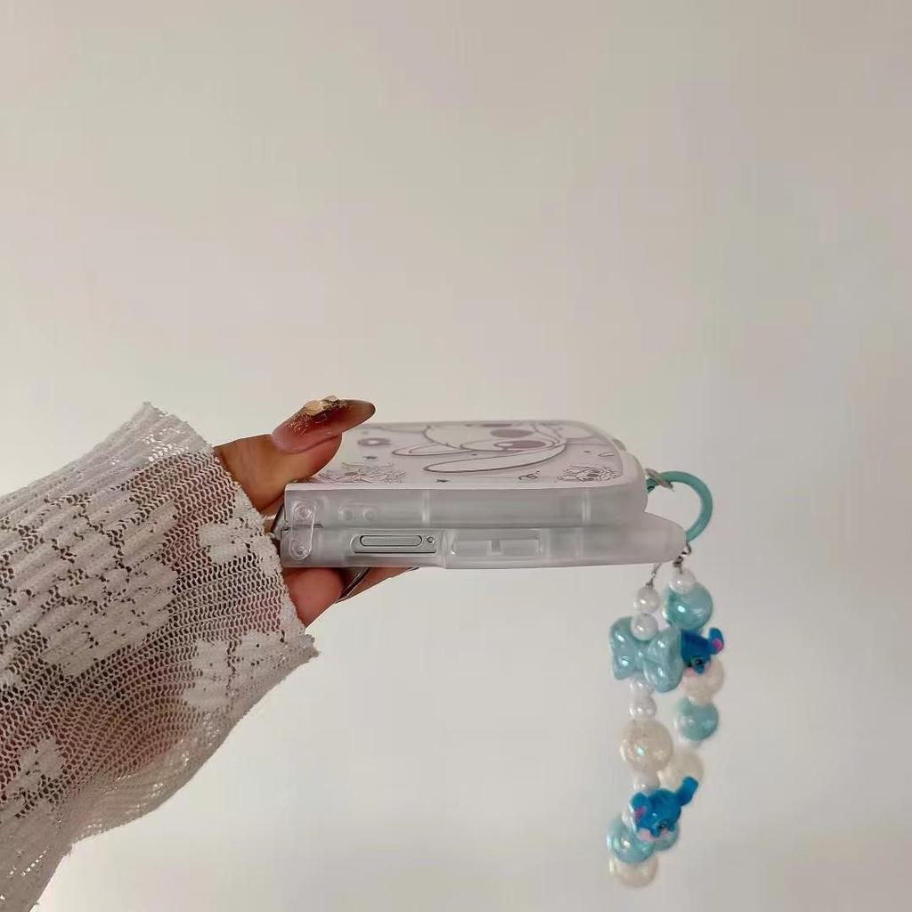 Phim Hoạt Hình Dễ Thương Stitch Cặp Đôi Ốp Lưng Điện Thoại Thích Hợp Cho Samsung Galaxy ZFlip7 zflip6 Dây Gấp Vỏ Cứng Cho Z Flip 7 6 5 4 3 5G PuraX N3Flip MixFlip 2 Vỏ Bảo Vệ