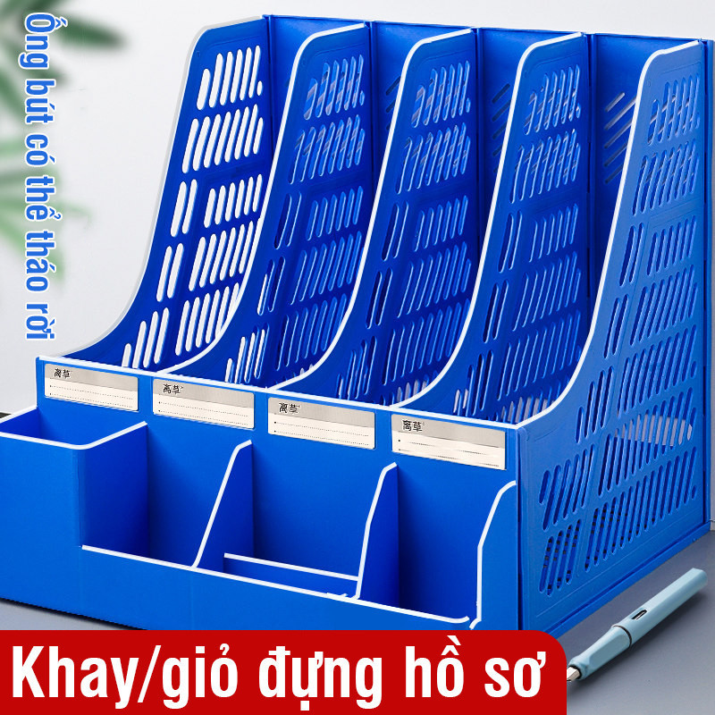 Kệ đựng tài liệu A4, kệ đựng sách 3/4 ngăn đa chức năng, mang đến sự ngăn nắp cho bàn làm việc học sinh