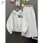 Sét bộ thu đông quần ống rộng màu xám tiêu + phối kèm áo hoodie nỉ màu xám tiêu -quanao94