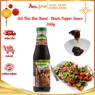 Sốt Tiêu Đen Hiệu Bumi Hijua Black Pepper Sauce Chai 340g, Thơm Ngon Cho Món Ăn Hấp Dẫn