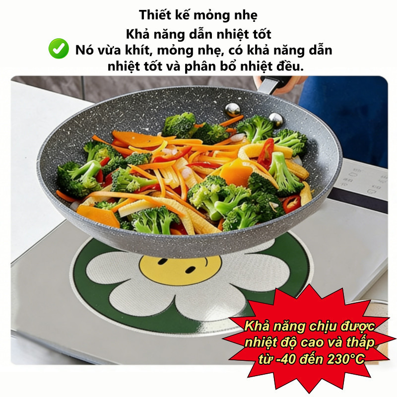 Miếng Lót Bếp Từ Chất Lượng Cao, Silicon Sợi Thủy Tinh, Chịu Nhiệt Tốt Và Chống Xước, Bảo Vệ Bề Mặt Bếp Hiệu Quả