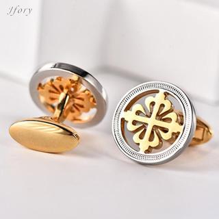 [Jfory] Khuy măng sét Vòng bít Nút Váy tròn Áo sơ mi Cuff Liên kết cho tiệc cưới Chú rể Quà tặng kỷ niệm kinh doanh