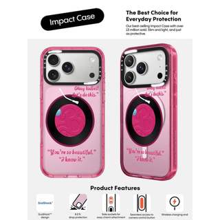 CASECASE X Barbie Record Màu Hồng Fizz Màu Trong Suốt Cứng Hút Từ Tính Tác Động Dành Cho Apple IPhone 12 13 14 15 16 17 Pro Max Air Plus Có Hộp
