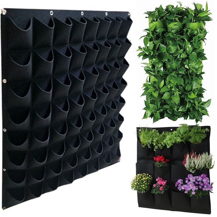 Túi Trồng Cây Treo Tường Tháp Xanh 7 Đến 64 Hốc Vải Địa Siêu Bền Tiết Kiệm Diện Tích, Độ Bền 5 Năm