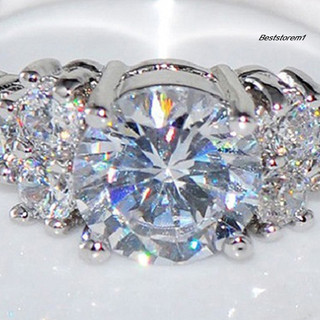 <BSTO> Nhẫn đính hôn nữ đính đá zircon sang trọng