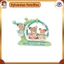 Sylvanian Families Doll and Furniture Set [Fawn Baby - Waterside Friendship Swing Set] FS-56 ST Mark Certified Ages 3 and Up Toy Dollhouse EPOCH