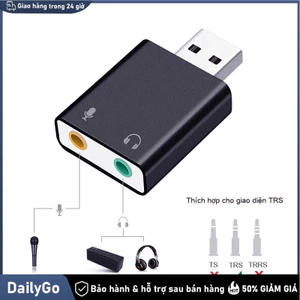 Card âm thanh USB ngoài 7.1 kênh, có mic - Đầu/Card Âm Thanh USB，Hỗ trợ âm thanh 7.1 / 7.1 kênh，Cắm và chạy