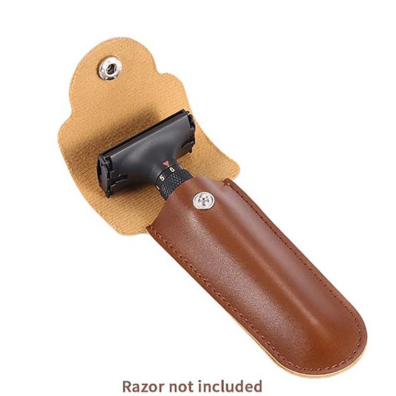 Newsmallbrains Razor Case Du Lịch Dao Cạo Giá Đỡ Dành Cho Hướng Dẫn Sử Dụng Hai Cạnh An Toàn Dao Cạo Da Di Động Hộp Đựng Du Lịch NSB