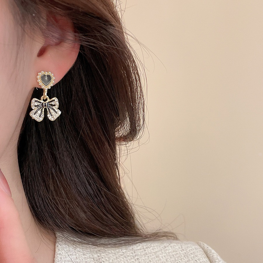 Bộ bông tai cổ điển Pháp, style retro ngọc trai, phụ kiện thời trang cao cấp cho nữ