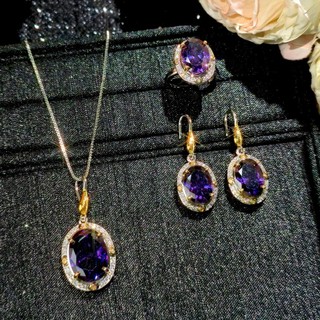 Trang sức zircon tím nhiều màu sắc, phù hợp với nữ