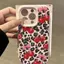 Báo in Cherry cho 17 16pro trường hợp điện thoại iPhone 15 tốt lỗ gạo nếp trường hợp 14 13pro11 mềm trường hợp