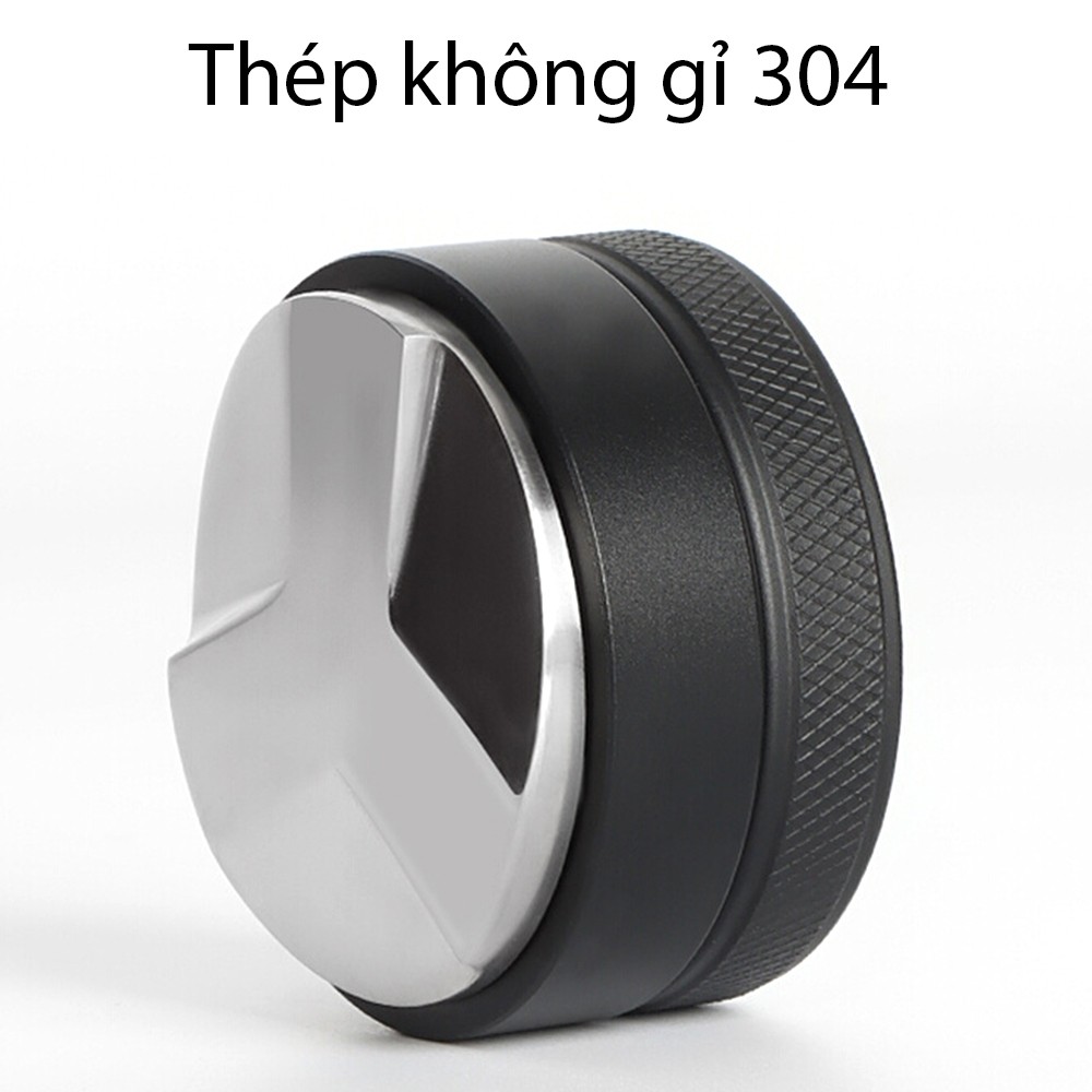 Dụng cụ nén cafe espresso điều chỉnh lực nén Máy Tamper，Chất liệu Inox 304 & ABS， 58mm，Phân phối và phẳng cà phê