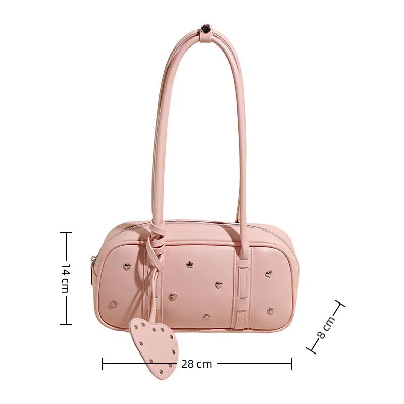 ANCO 2026 Mới Vintage Boston Túi xách Niche Thời trang Phụ nữ Single Shoulder Bag Tott Đi lại Tott Túi Xách Túi Xách Tay Công suất Lớn Túi Xách Tay Cổ điển Du lịch Vai Ba lô