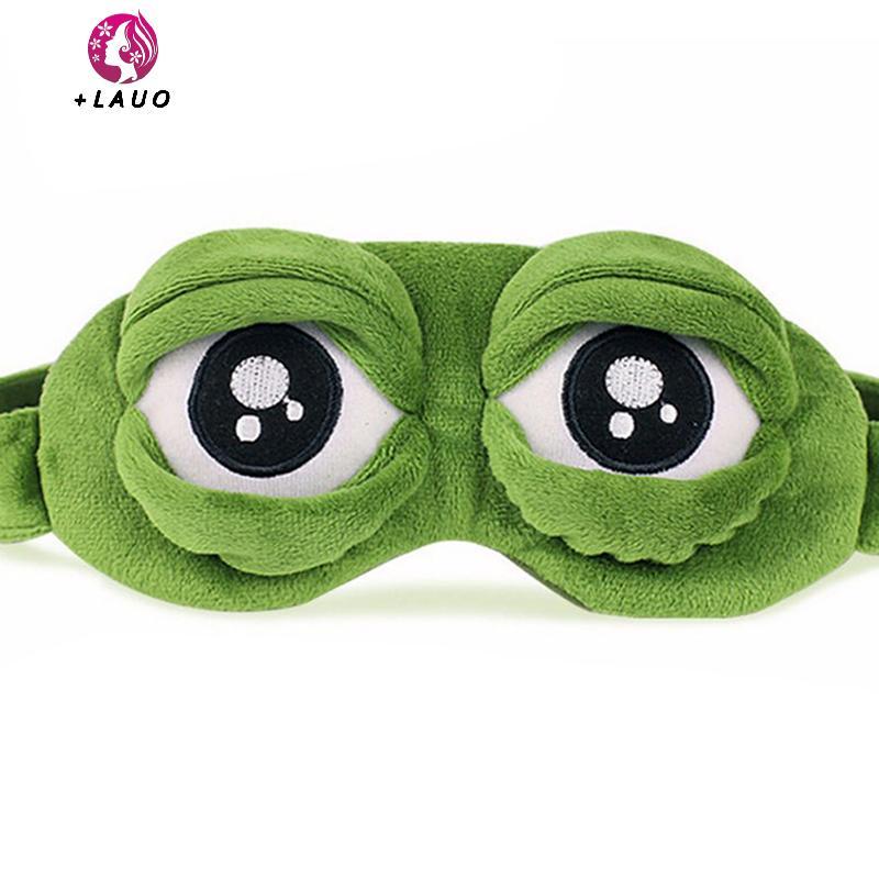 Springevenstar Ếch Buồn Ếch 3D Mắt Mặt nạ Ngủ Ngộ nghĩnh Còn Lại Ngủ Quà Tặng Vui Nhộn Springevenstar