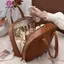Springevenstar Cao Cấp Mới Dung Tích Lớn PU Đôi Dây Kéo Túi Trang Điểm Di Động Retro Du Lịch Nhà Chống Thấm Nước Và Chống Mọc Springevenstar