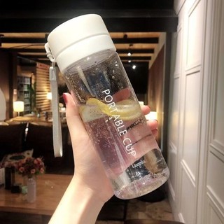 Cốc nước WEAVELYF, có dây buộc Chai nước thể thao dung tích lớn, Cốc nhựa trong suốt 800ML mờ di động ngoài trời