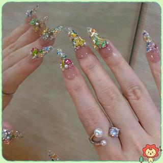 20 Chiếc Phối Kích Cỡ Hình Dạng Khác Nhau Móng Tay Kim Cương Giả 3D Thủy Tinh Pha Lê Kim Cương Tình Yêu Biến Dạng Trái Tim Siêu Sáng Bóng Quyến Rũ Đá Quý D Không