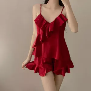 Hàng sẵn có Pure Desire Style Bộ đồ ngủ nữ mùa hè ren mỏng gợi cảm Bộ đồ hai mảnh 2025 Bộ đồ mùa hè Loungewear
