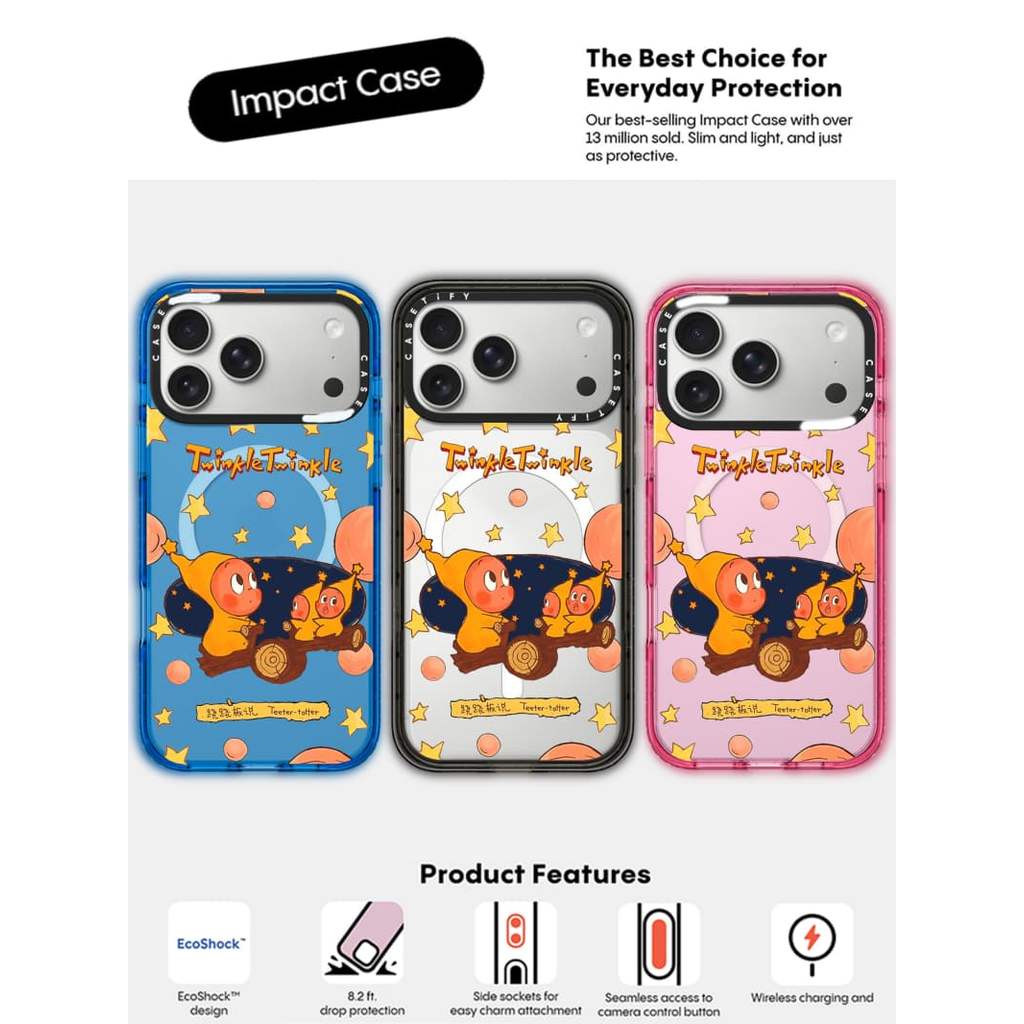 CASECASE X Twinkle Twinkle Case Đen / Xanh da trời / Hồng Bộ sưu tập kẹo Fizz Màu sắc Rõ ràng Cứng Từ tính Vỏ tác động cho Apple IPhone 13 14 15 16 17Pro Max Plus Có Hộp