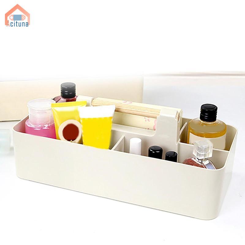 1x Hộp Bảo Quản W / Tay Cầm Cung Cấp Phân Loại Giá Đỡ Không Gian Làm Việc Tổ Chức PP Sáng Tạo Cho Bút Chì Trong Nhà Phòng Tắm Để Bàn Văn Phòng