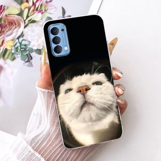 Dành Cho OPPO Reno4 CPH2113 / Reno4 Pro CPH2109 Vỏ Tranh Họa Tiết Hoa Thanh Lịch Mới Reno 4 4Pro 4G Vỏ Điện Thoại TPU Silicon Mềm