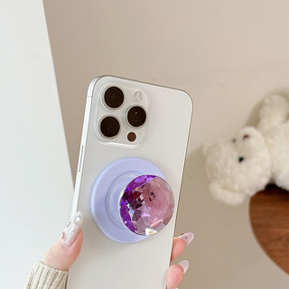 3d Boll Kim Cương Màu Tròn Từ Tính Giá Đỡ Điện Thoại Cho IPhone 17 16 15 14 13 12 Pro Max 14 Plus Có Thể Gập Lại Vòng Cầm Co Giãn Để Bàn Đứng P3