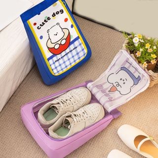 Túi đựng giày SENRTY, Túi đựng giày cầm tay hình động vật hoạt hình, Dụng cụ sắp xếp giày chống bụi dung tích lớn dày tiện lợi cho gia đình