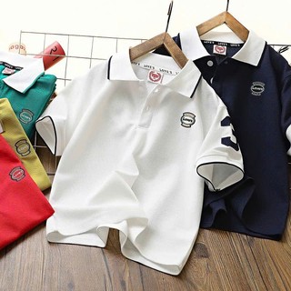 Áo polo bé trai 18-52kg mẫu chữ LOVE. Chất liệu co dãn, thiết kế đẹp. H36