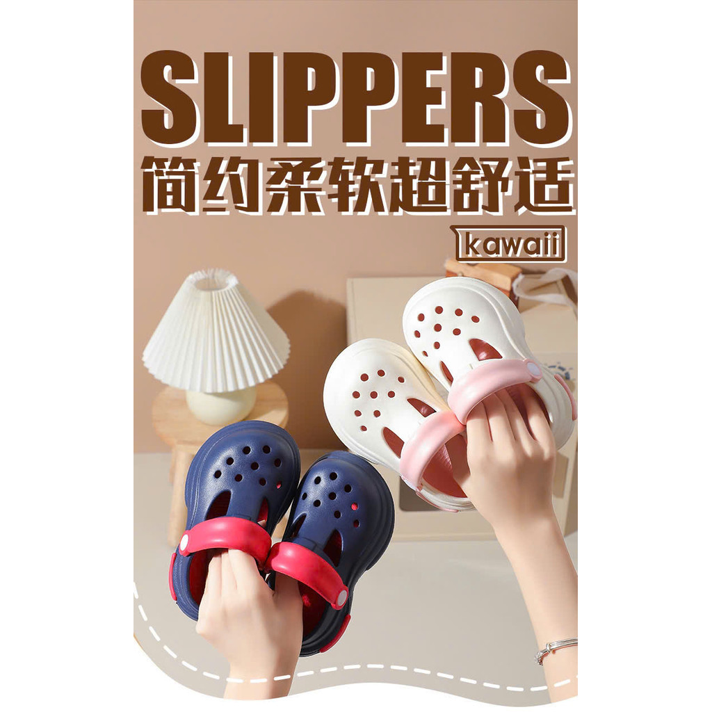 ( hàng sẵn ) sandal bé gái dép sục cho bé trai mềm êm chân mẫu mới đế chống trượt QCCC E2601 ( ảnh thật )