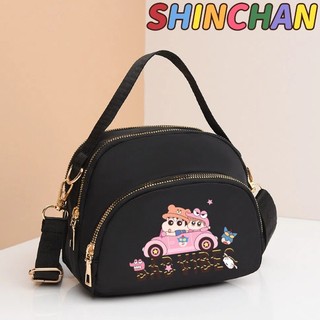 Túi đeo chéo Shin-chan Túi xách in hình hoạt hình Túi đeo vai nữ dung tích lớn chất lượng cao