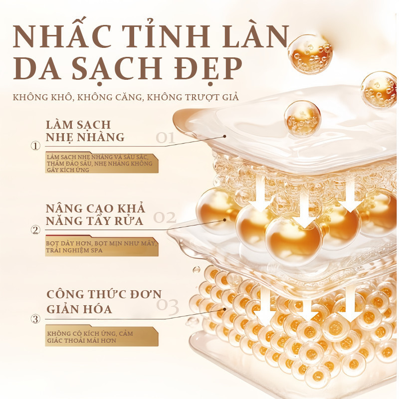 WithUpure Sữa Rửa Mặt Chăm Sóc Da Nhẹ Nhàng 100g,Dưỡng ẩm Và Kiểm Soát,Se khít lỗ chân lông,Dưỡng Da Dịu Nhẹ