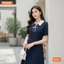 Đầm thiết kế BEMINE cổ đức xỏ dây dáng chữ A phù hợp đi làm-B447