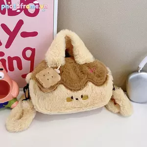 Khung Ảnh Sa Mạc Ngọt Ngào Pudding Túi Đeo Ngang Búp Bê Sang Trọng Trẻ Em Bapa Dung Tích Lớn Với Mặt Dây Chuyền Sang Trọng Hoạt Hình Túi Đeo Vai Bé Gái VN