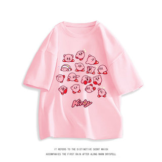 Áo thun in hình nhân vật Kirby trong game, vui nhộn, thoáng khí và đa năng.