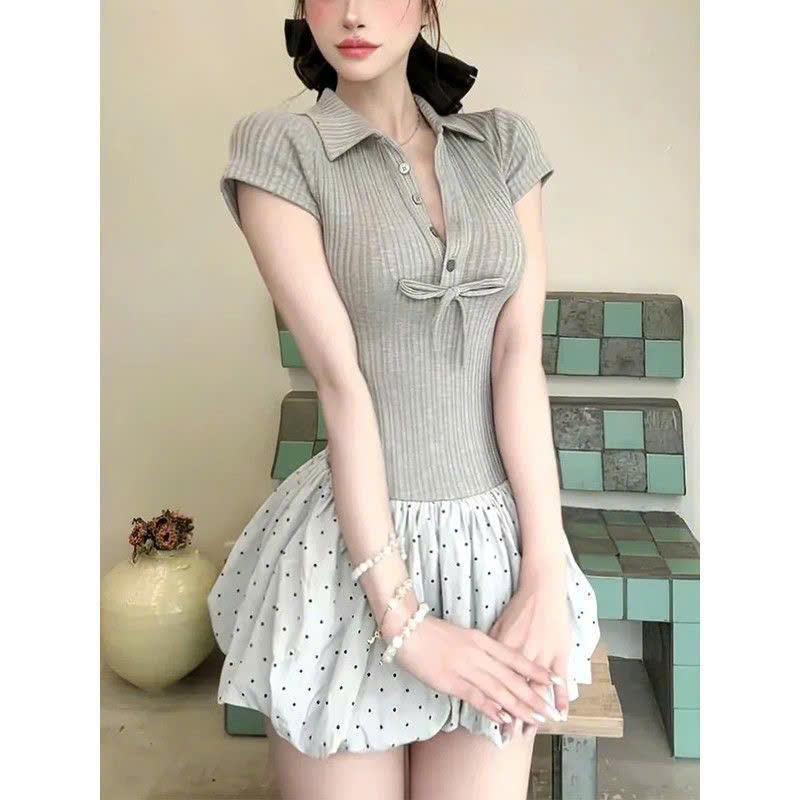 Đầm váy nữ thiết kế họa tiết chấm bi phong cách trẻ trung năng động XIMIMI SP421