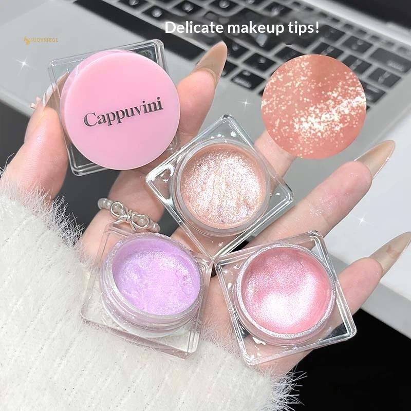 MUQV Cappuvini Gel Dạng Lỏng Phấn Mắt Ngọc Trai Lấp Lánh Cơ Thể Cao Đơn Sắc Kim Cương Shimmer Silkworm Làm Sáng Độ Bóng Cao Kim Sa Lấp Lánh Qui Sấy n