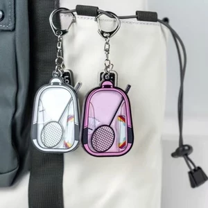 Móc khóa vợt cầu lông đáng yêu XGB cho ba lô Điện thoại hoặc chìa khóa Ví Acrylic Màu trắng và hồng