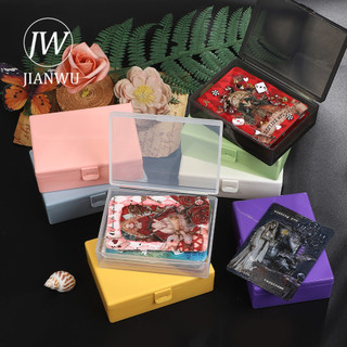 JIANWU Nhiều Màu Sắc Tạp Chí Chất Liệu ATC Thẻ Hộp Bảo Quản Giá Đỡ Sáng Tạo DIY Đồ Dùng Học Sinh Văn Phòng Phẩm