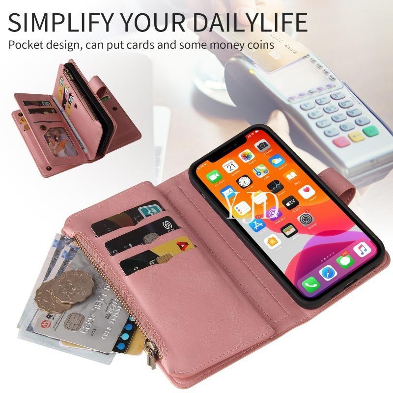 Ốp YJD Cho Samsung Galaxy S26 Ultra S26 + Khe Cắm Thẻ Da Dung Tích Lớn Dây Đeo Tay Chống Rơi Vỏ Điện Thoại