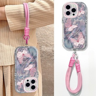 DànhCho IPhone 17 16 15 14 13 12 11 ProMax XR XS Max 7 8 Plus Màu xanh bướm lông sợi Puff trường hợp điện thoại mềm