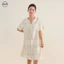Váy ngủ cotton phong cách Nhật Bản Muji, cổ chữ V, thoải mái suốt ngày