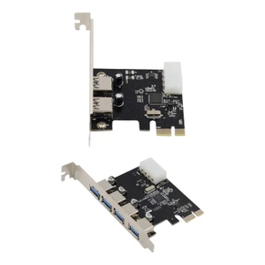 ONE 2 4 Cổng PCIE USB3 0 Thẻ Nối Dài Cho Máy Tính Để Bàn Hỗ Trợ Tốc Độ Nhanh Đồng Bộ Dữ Liệu Nhiều Thiết Bị Kết Nối Phụ Kiện